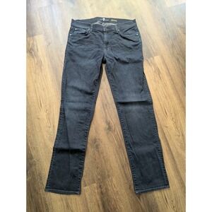 7 for All Mankind Jeans 36x32 Blue Dark Wash SLIMMY Stretch‎ Slim Straight Denim
